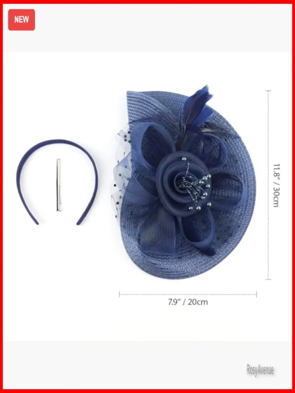 Vintage Feather Fascinator Hat with Headband Clip for Weddings Tea Parties